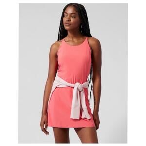 Athleta Pink Infinity Athletic Dress in Coral Petal, Size Large